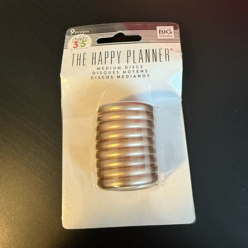 Gold Happy Medium Planner Discs. New in package